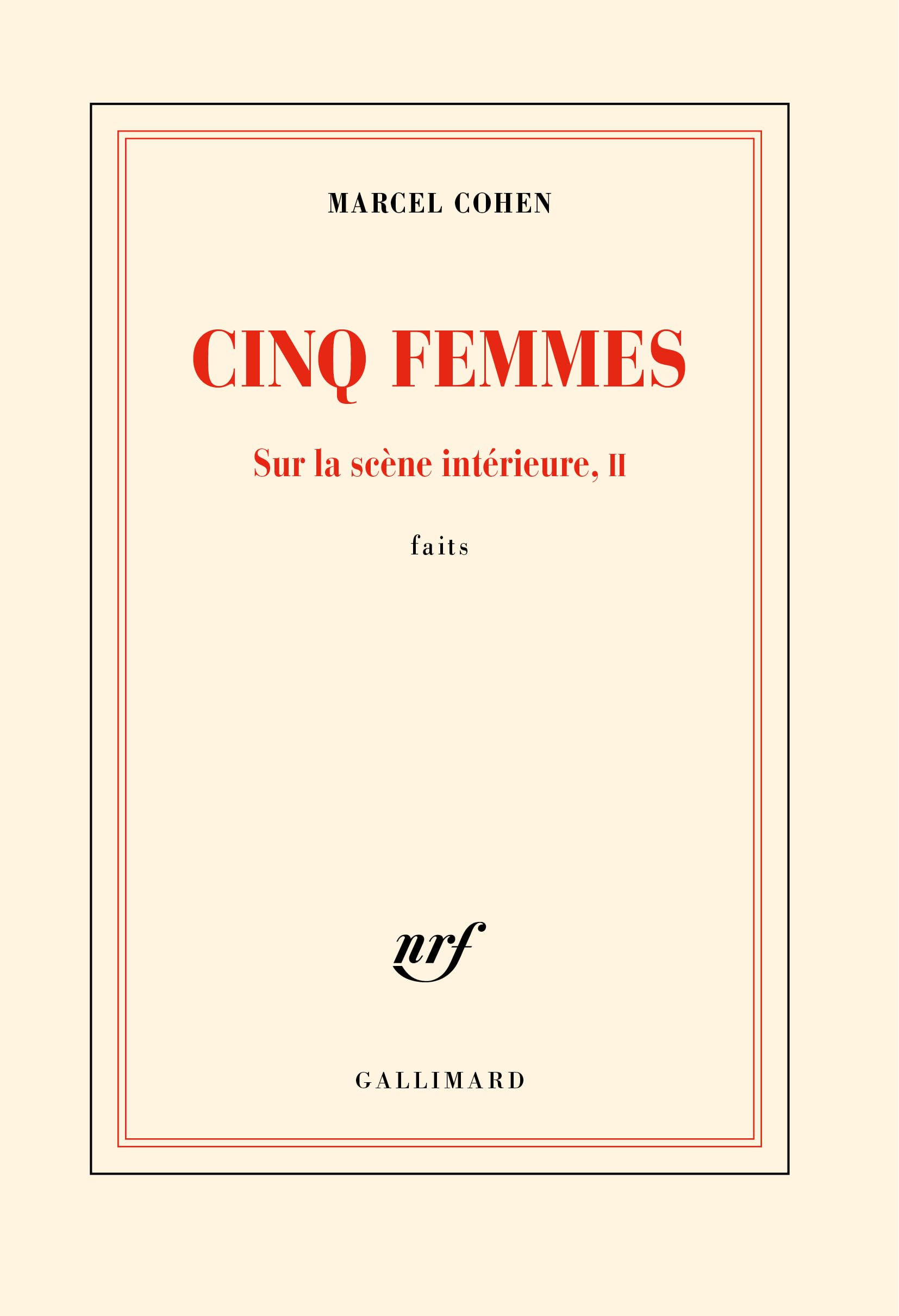 Cinq femmes: Sur la scène intérieure, II - Faits 9782073036384