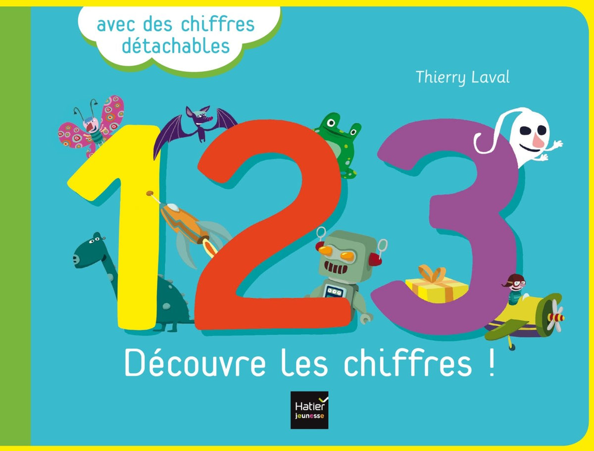 1 2 3, découvre les chiffres !: Avec des chiffres détachables 9782218974861
