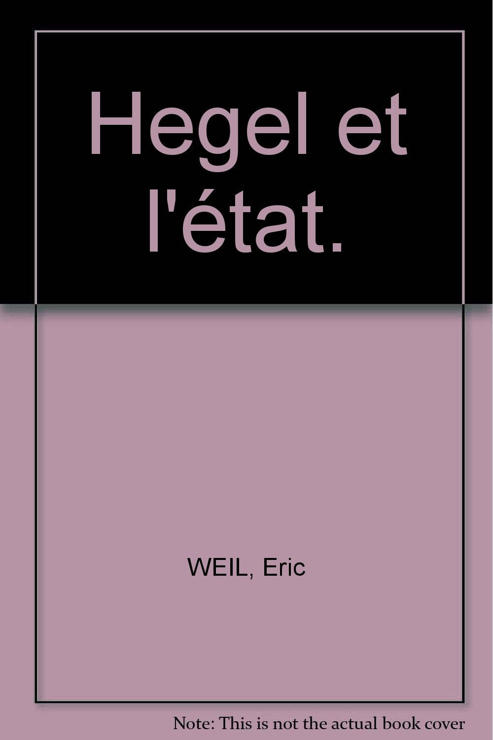 Hegel et l'État : Cinq conférences