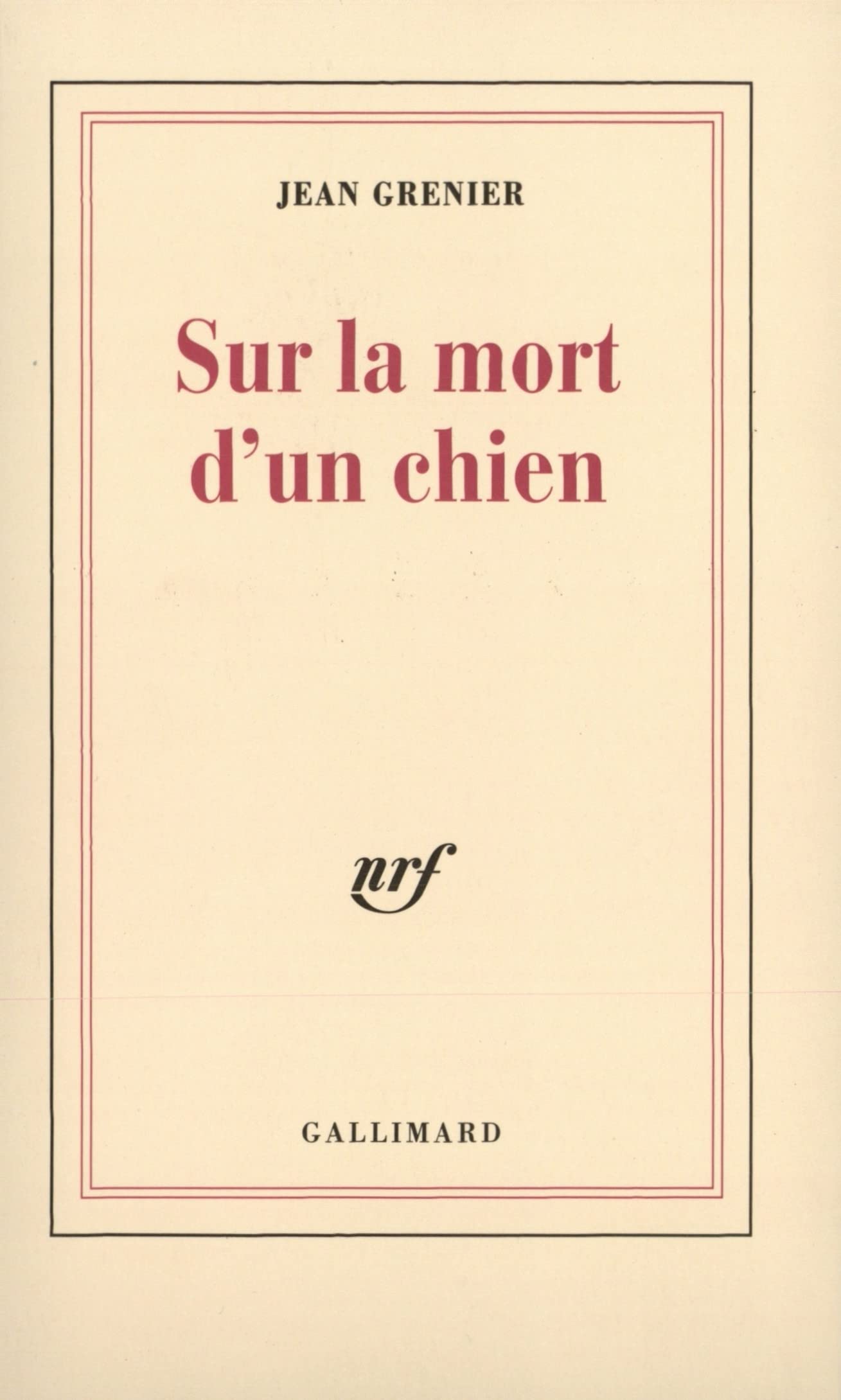 Sur la mort d'un chien 9782070229406