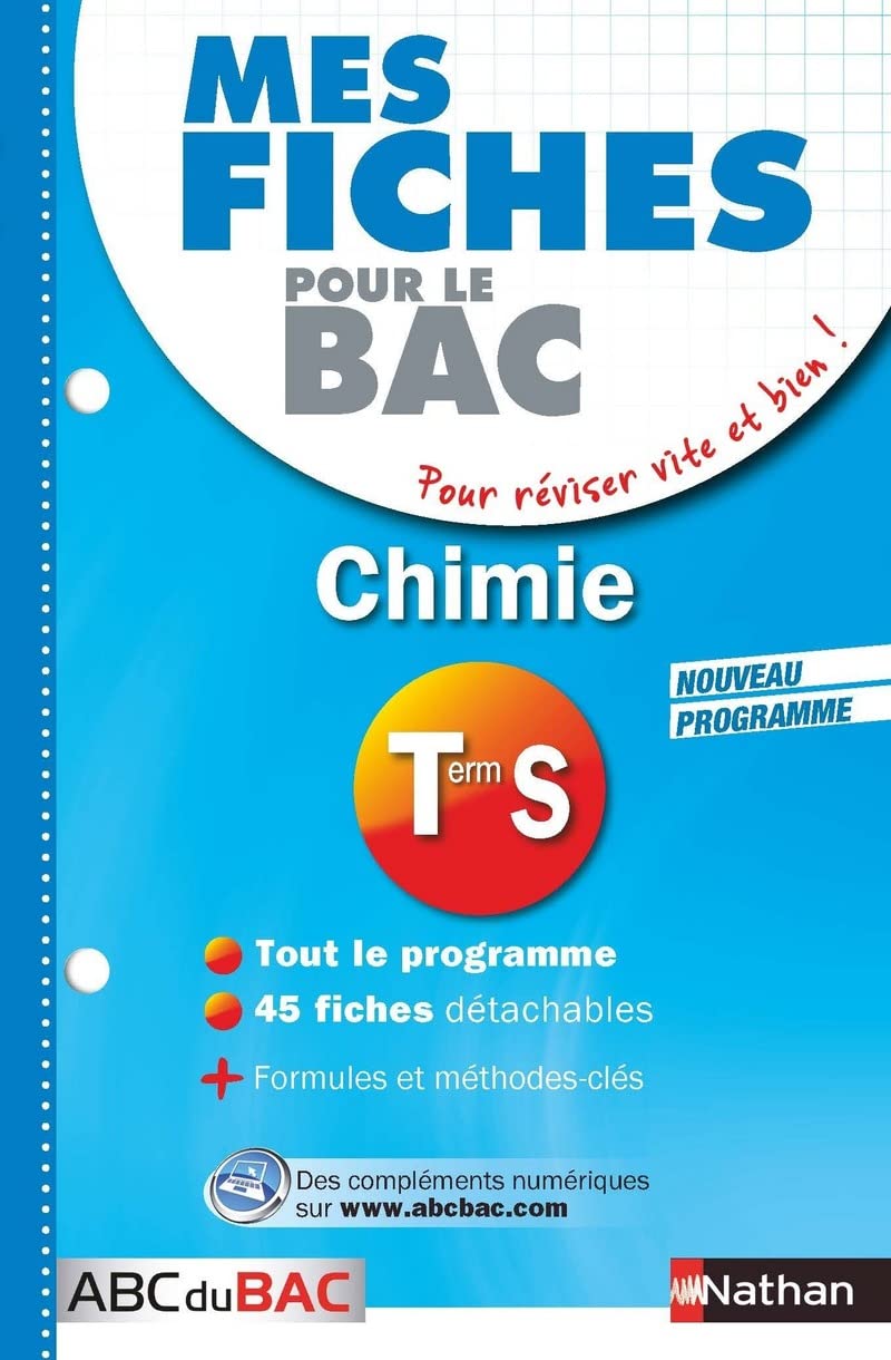 Mes fiches ABC du BAC Chimie Term S: Term S 9782091869551