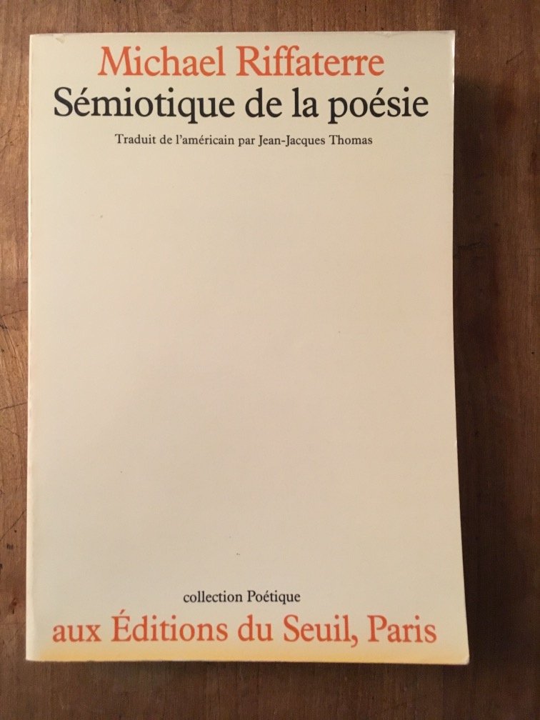 Sémiotique de la poésie 9782020063357