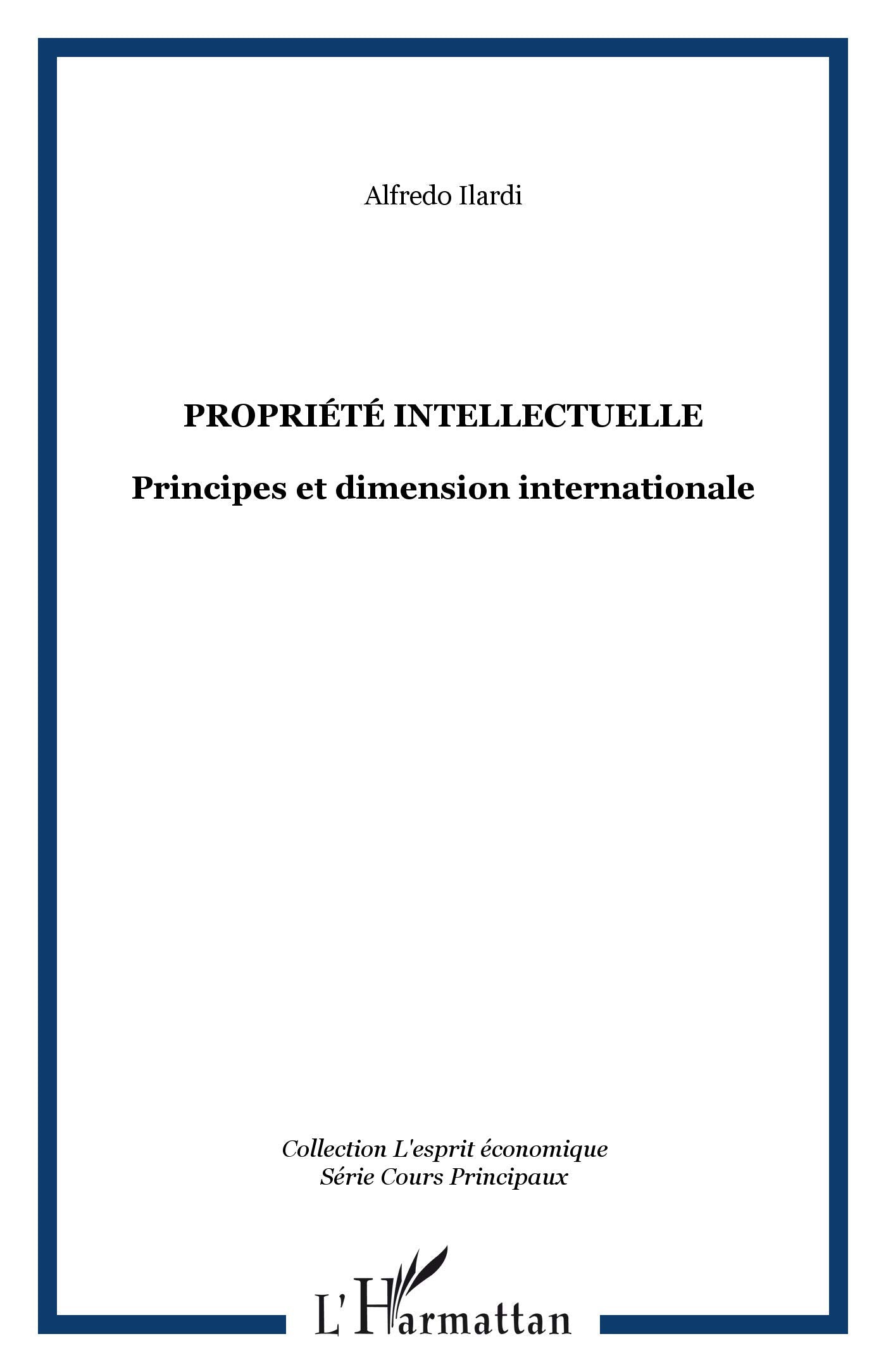 La propriété intellectuelle : Principes et dimension internationale 9782747577939