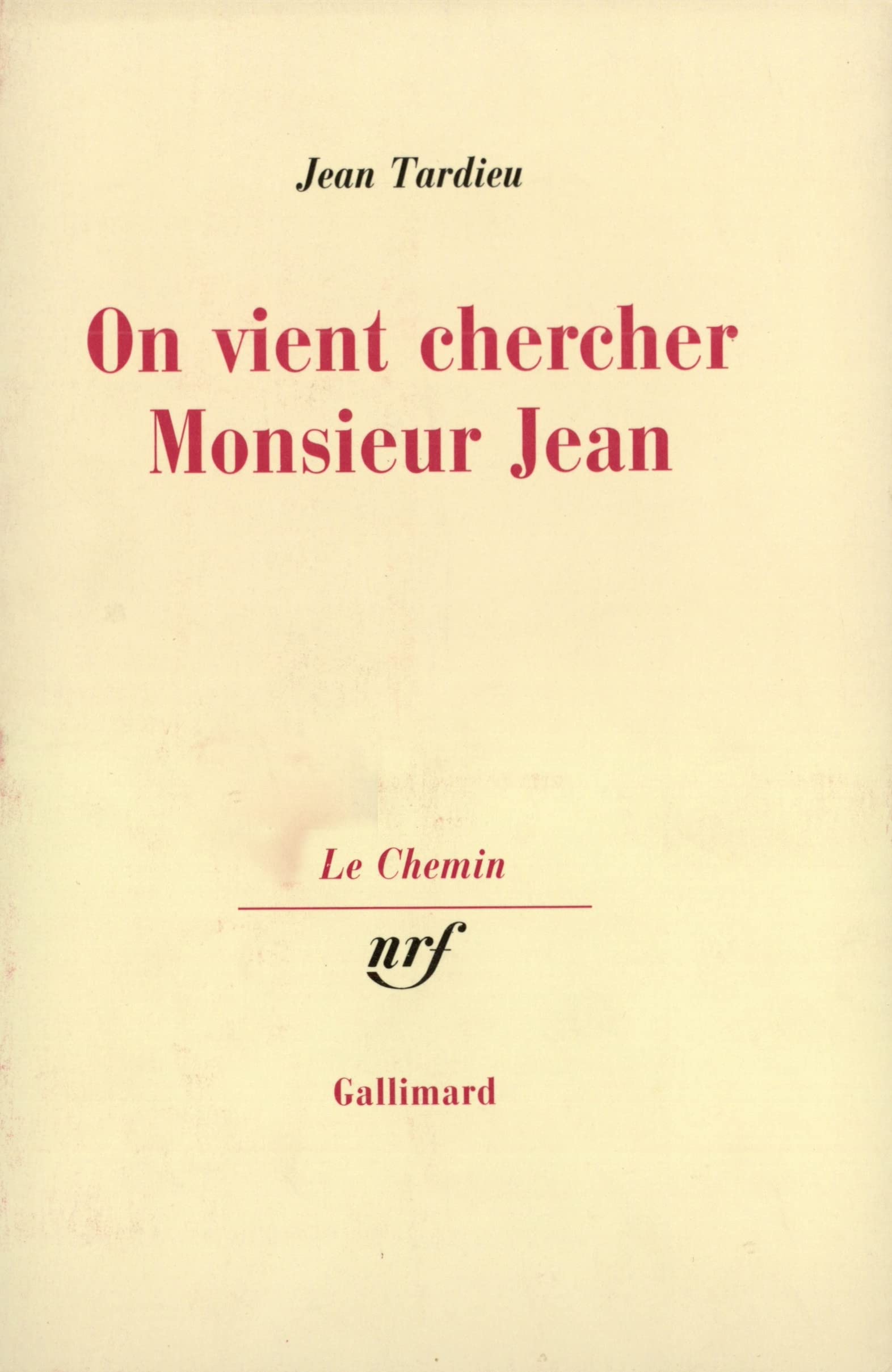 On vient chercher Monsieur Jean 9782070718306