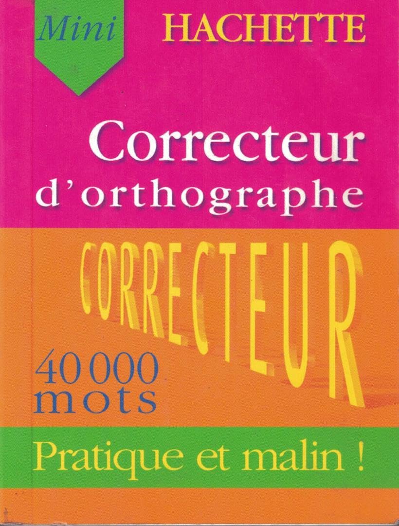 Correcteur D'Orthographe Hachette 9782012805057