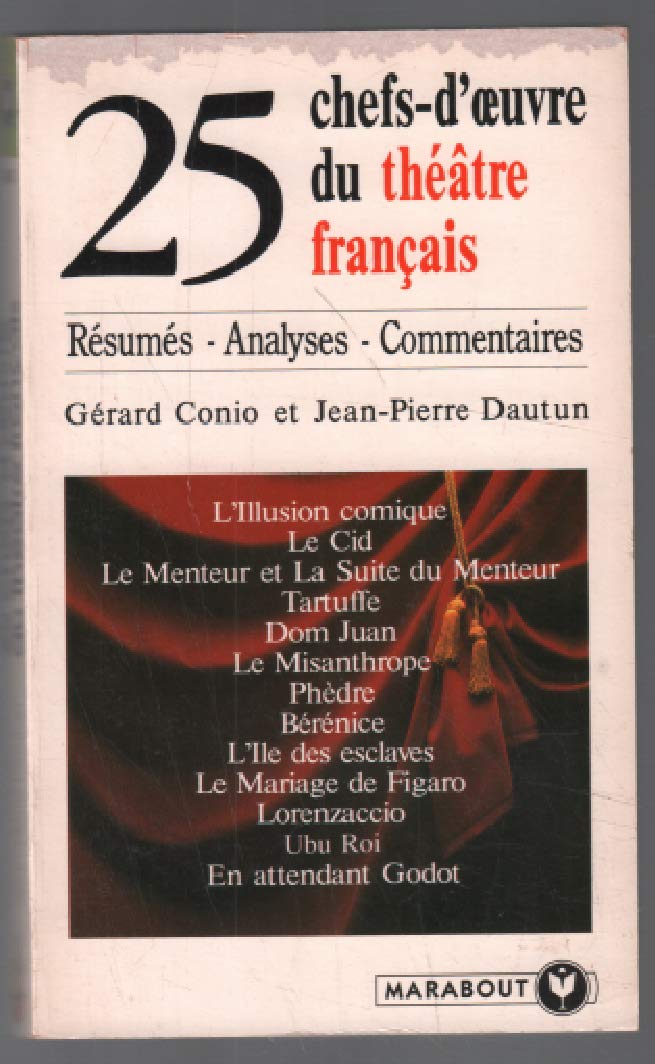 25 chefs-d'oeuvre du théâtre français 9782501016841