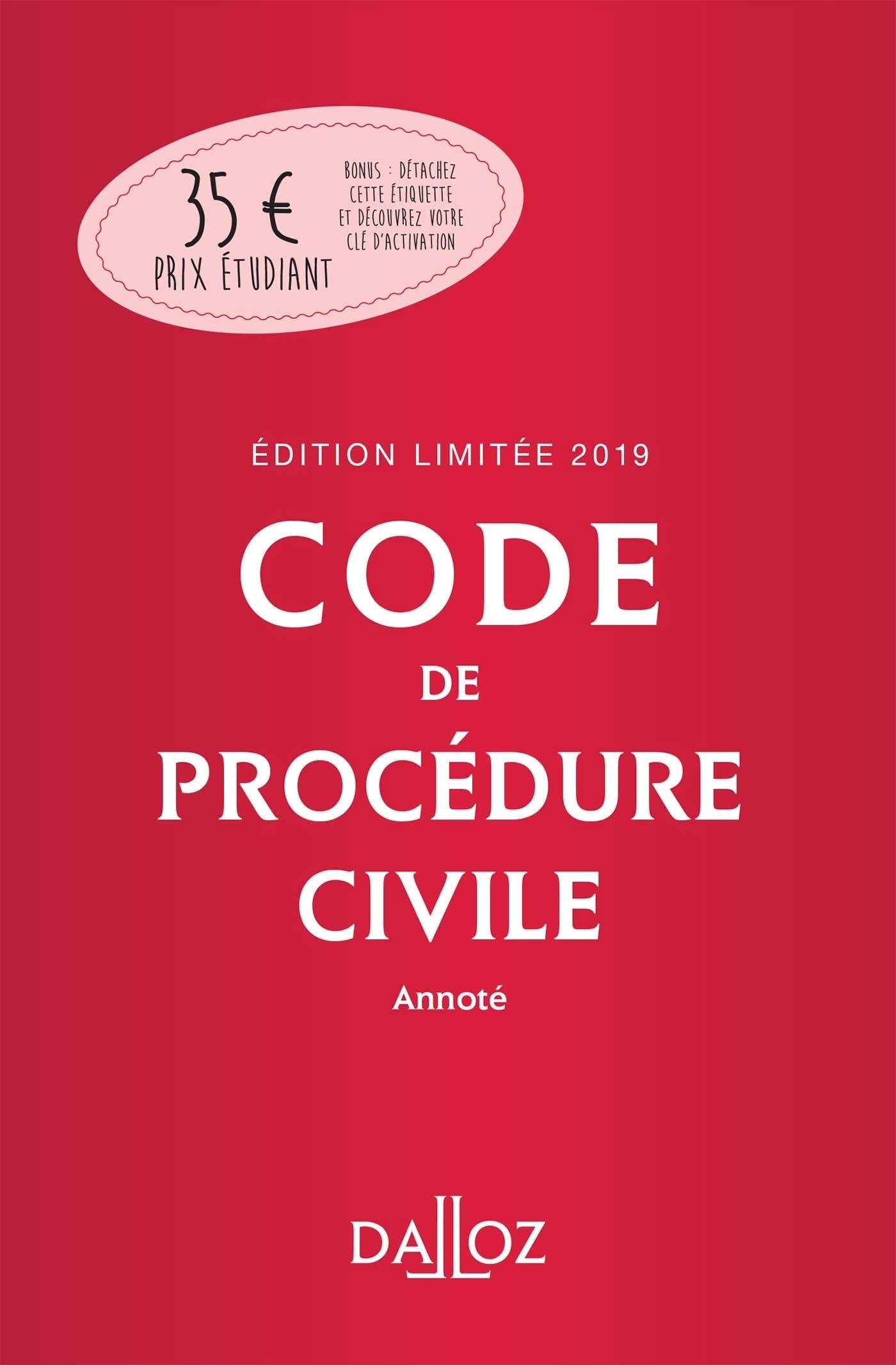 Code de procédure civile 2019 annoté 9782247177448