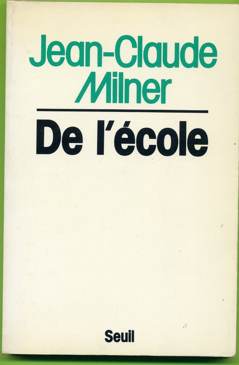 De l'Ecole 9782020068185