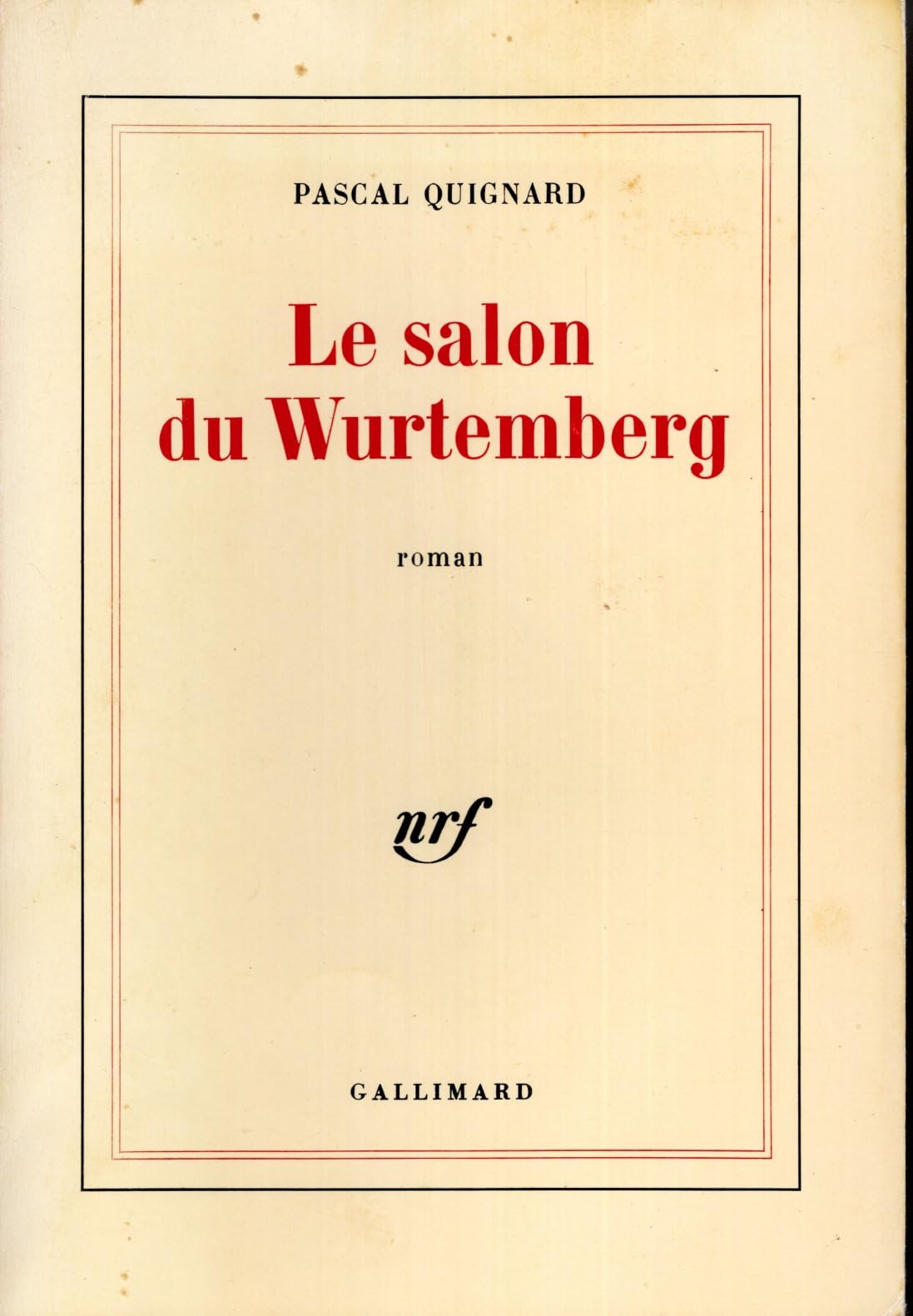 Le Salon du Wurtemberg 9782070707102