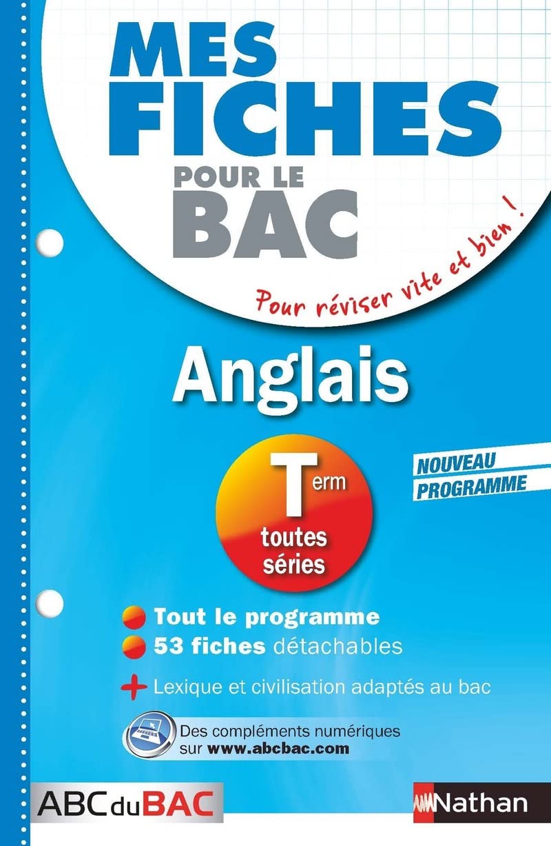 Mes fiches ABC du BAC Anglais Term toutes séries: Term Toutes series 9782091869650