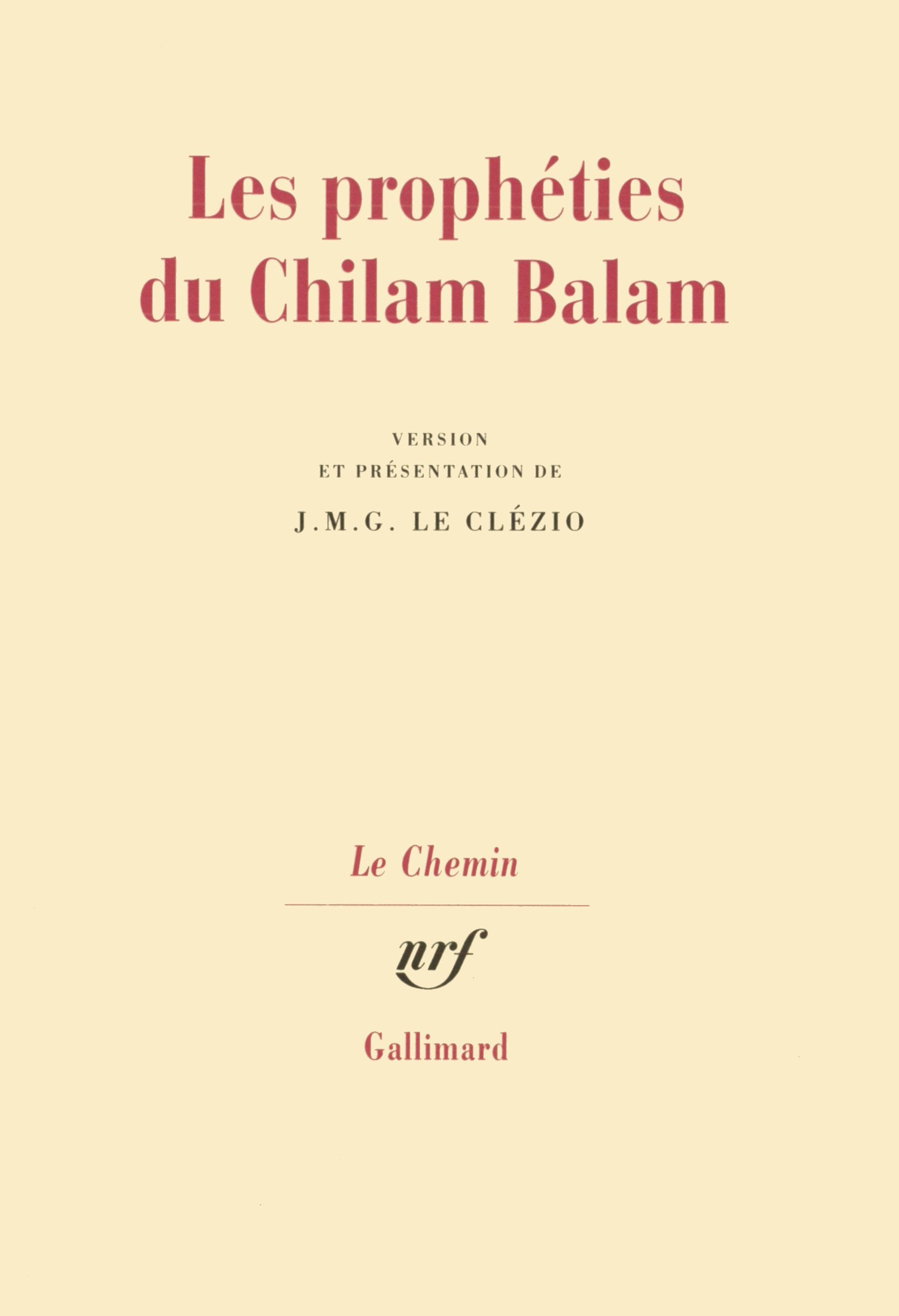 Les Prophéties du Chilam Balam 9782070294473