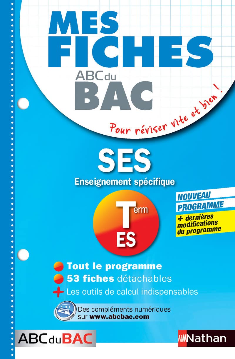 Mes fiches ABC du BAC SES Term ES 9782091879772