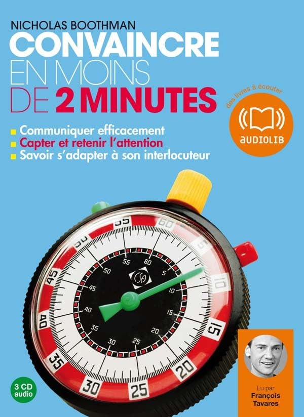 Convaincre en moins de 2 minutes - Audio livre 3Cd audio - 3h 9782356412157