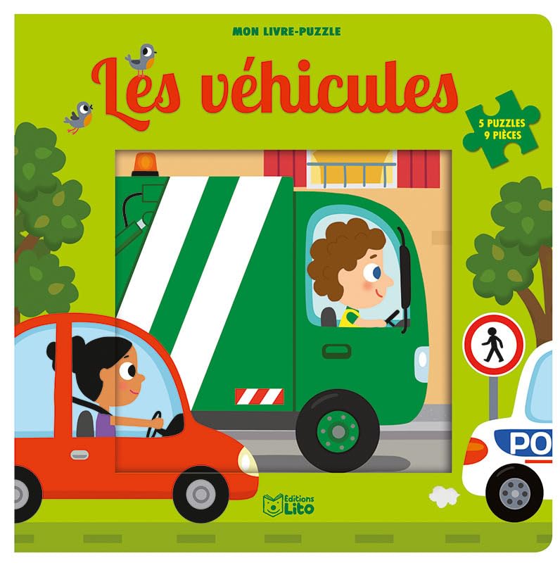 Mon livre puzzle 9 pièces: Les véhicules - Dès 2 ans 9782244302768