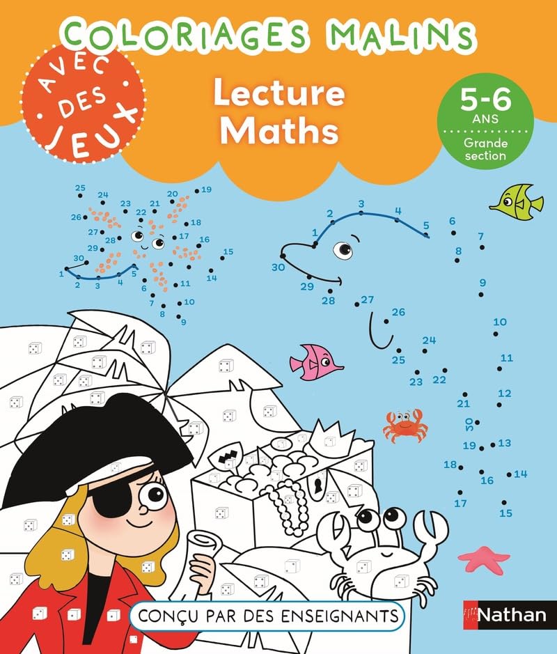 Coloriages malins - Lecture et Maths - Grande Section (GS) 9782095029999