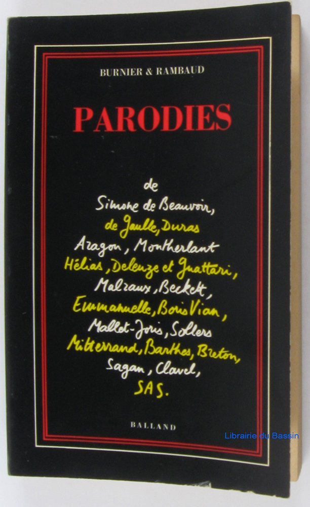 Parodies de Simone de Beauvoir, Per Jakez Helias, Marguerite Duras (French Edition) 9782715801080