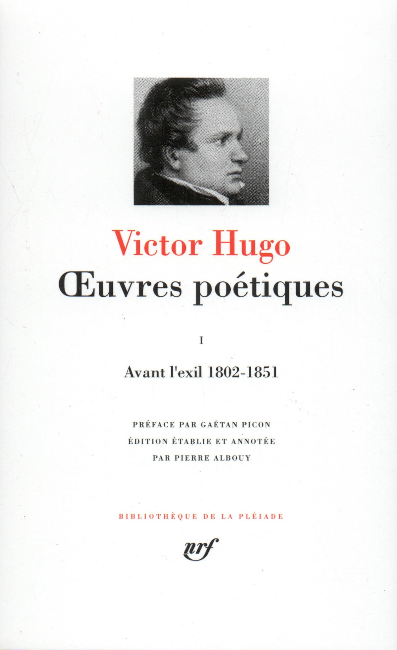 Hugo : Oeuvres poétiques, tome 1 9782070102679