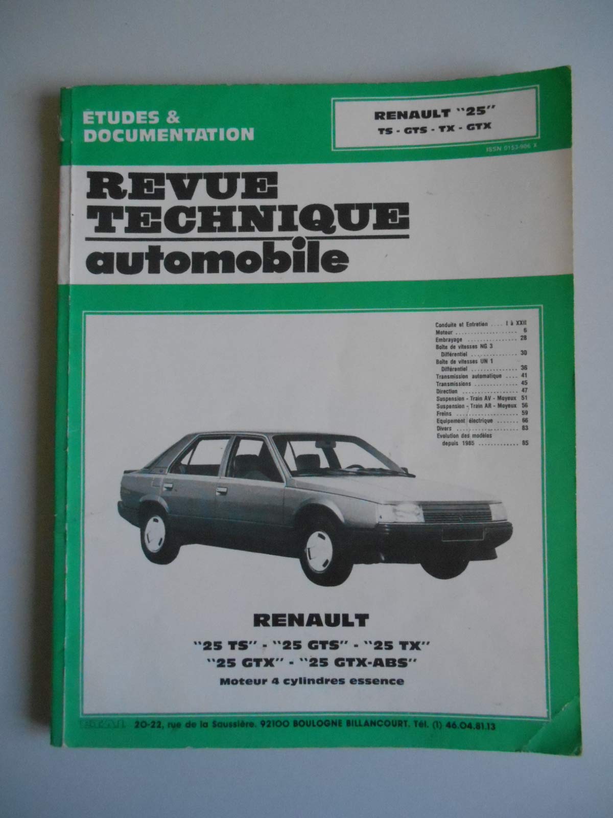 Renault 25 TS GTS TX GTX / Coll. / Réf53180 9782726844625