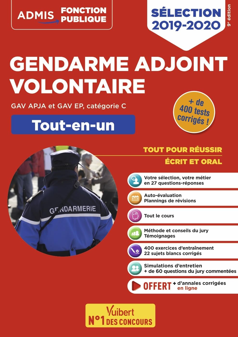 Gendarme adjoint volontaire - GAV APJA et GAV EP - Catégorie C - Tout-en-un: Épreuves de sélection 2019-2020 9782311206623