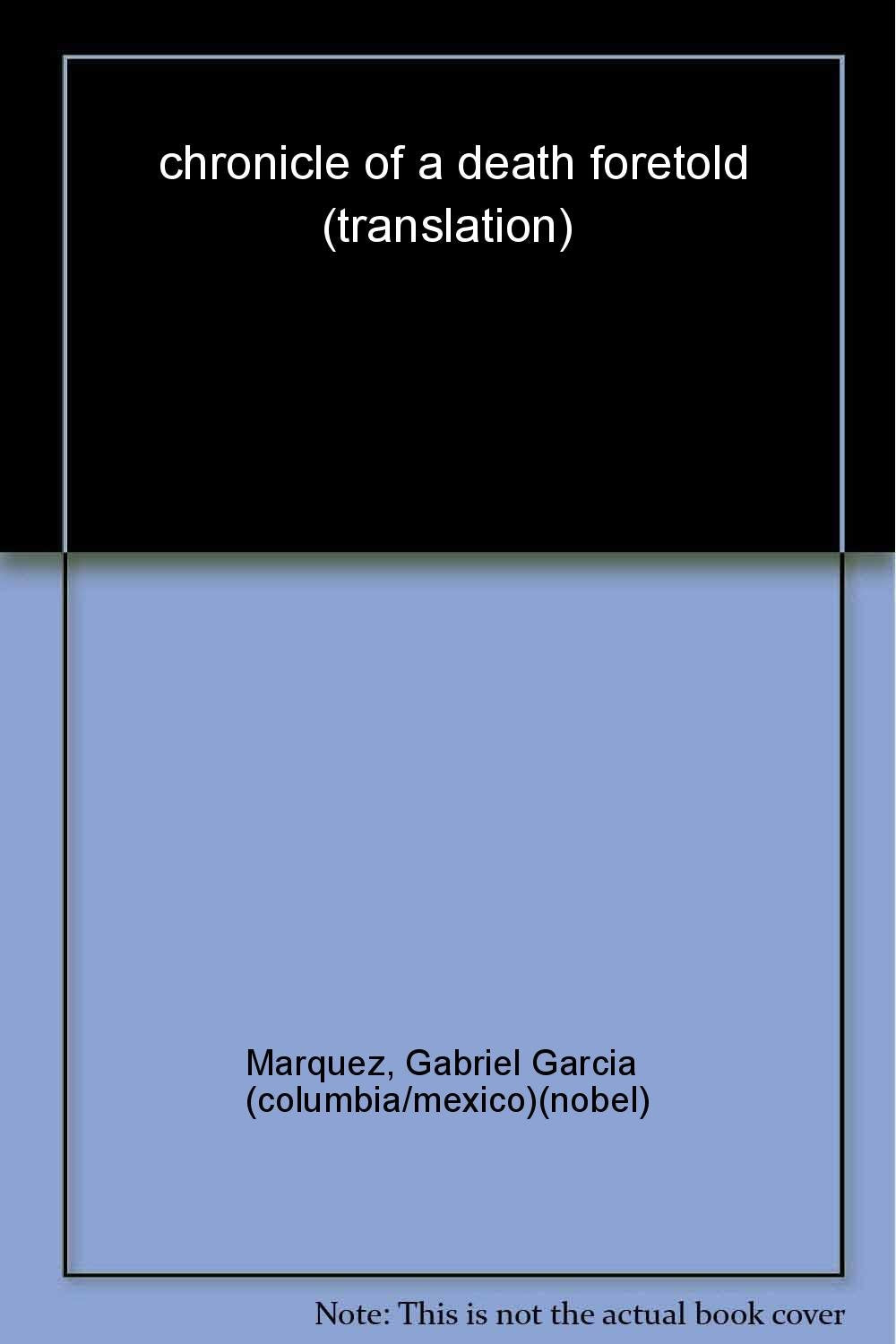 Chronicle Of A Death Foretold 9780140157543