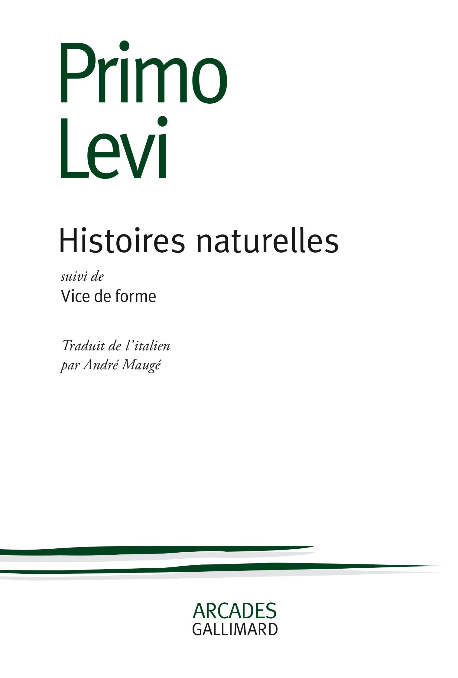 Histoires naturelles, suivi de "Vice de forme" 9782070731992