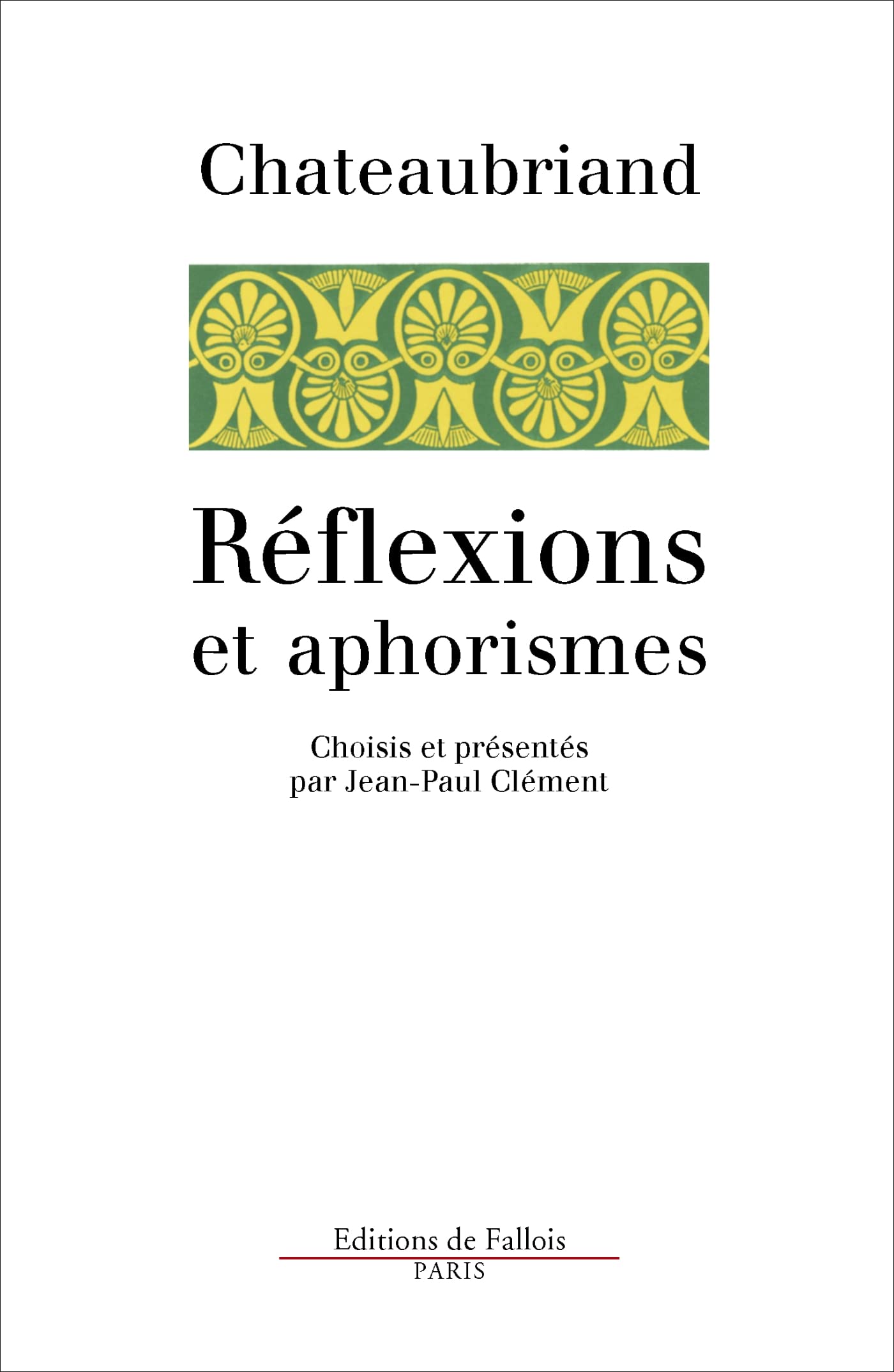 Réflexions et aphorismes 9782877061940
