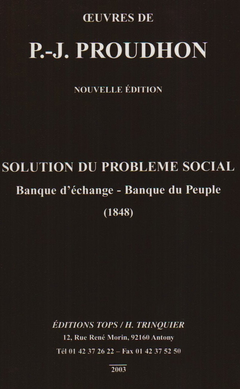 Solution du problème social 9782912339232