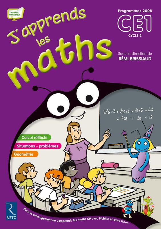 J'apprends les maths CE1 avec Picbille : Fichier de l'élève (programme 2008) 9782725628097