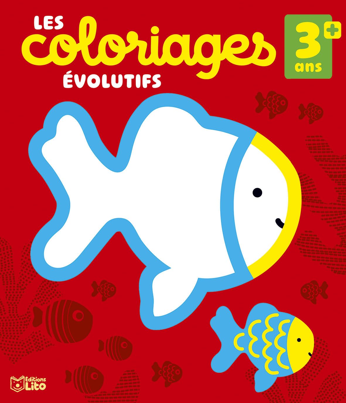 Coloriage 3 ans – 24 coloriages évolutifs d'animaux – Premiers coloriages avec contours pailletés pour apprendre à colorier sans dépasser – Grand bloc facile à manipuler 9782244105321