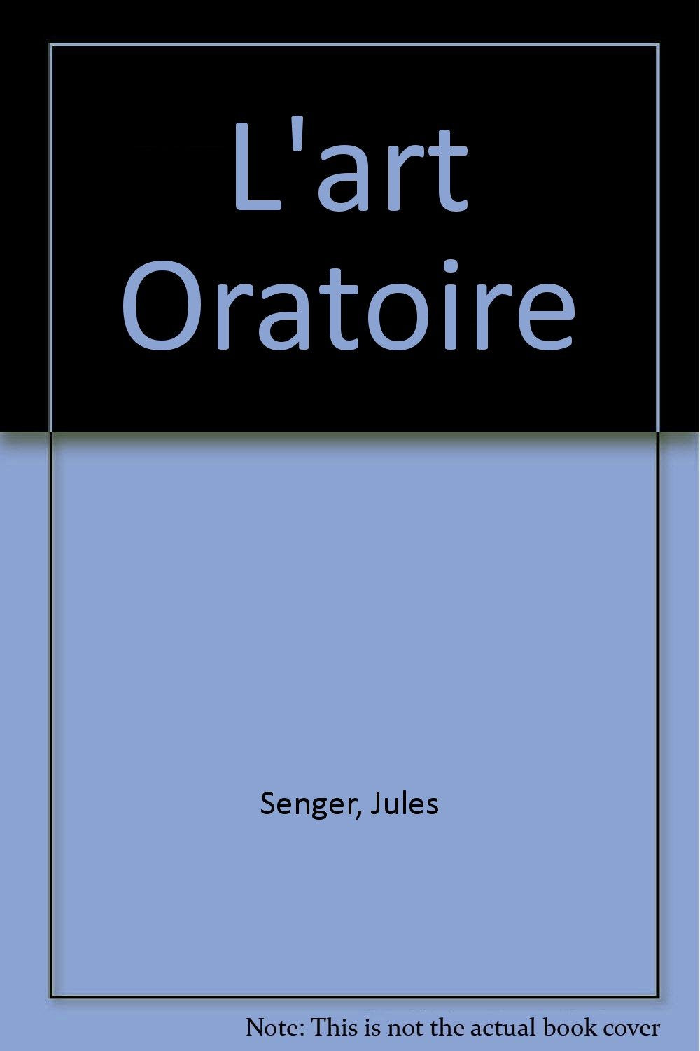 L'art Oratoire 9780320062513