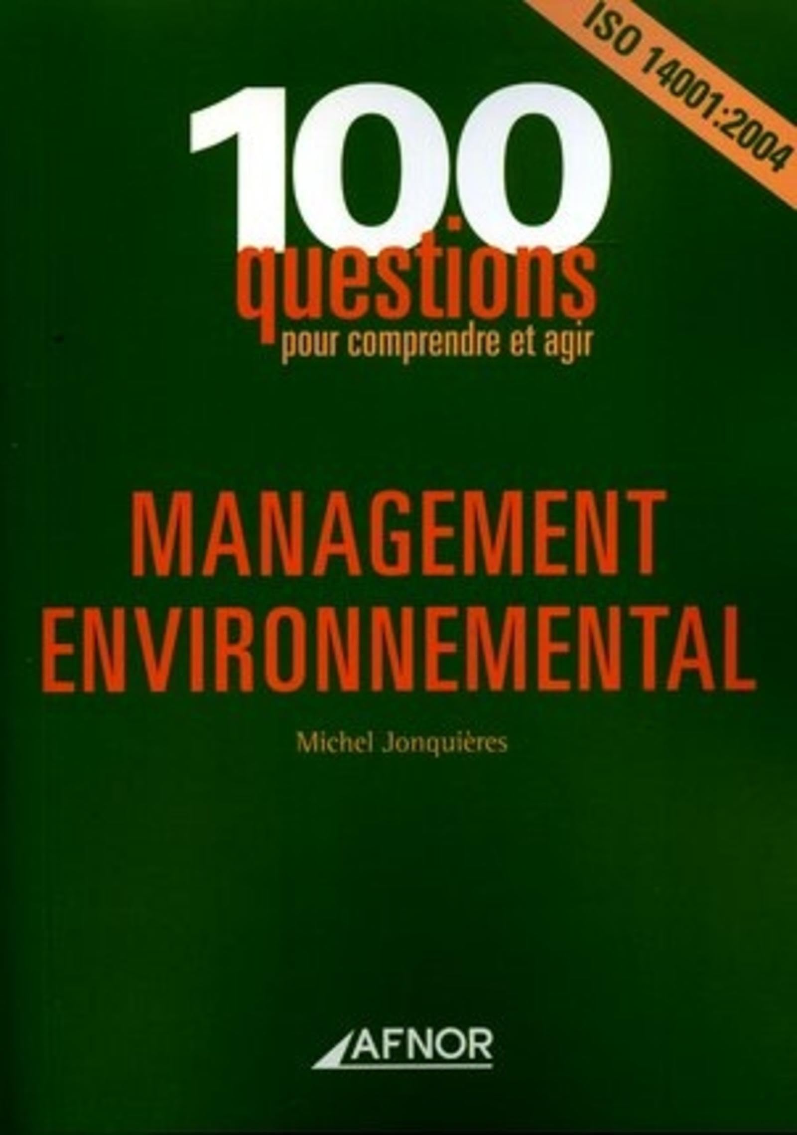 MANAGEMENT ENVIRONNEMENTAL 9782124750818
