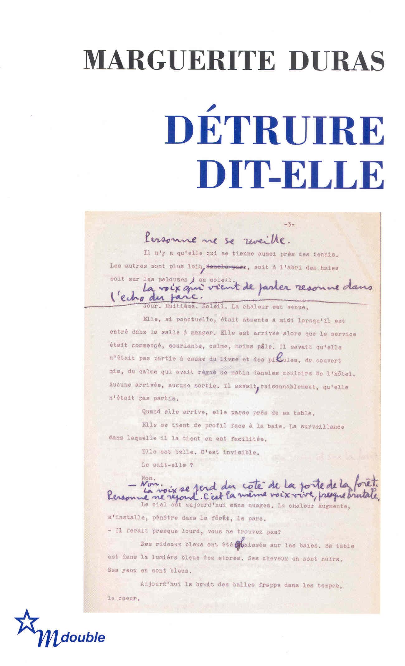 Détruire dit-elle 9782707320117