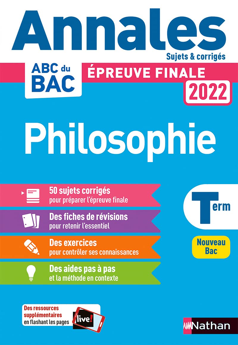 Annales ABC du BAC 2022 - Philosophie Tle - Sujets et corrigés - Enseignement commun Terminale - Epreuve finale Bac 2022 9782091572741