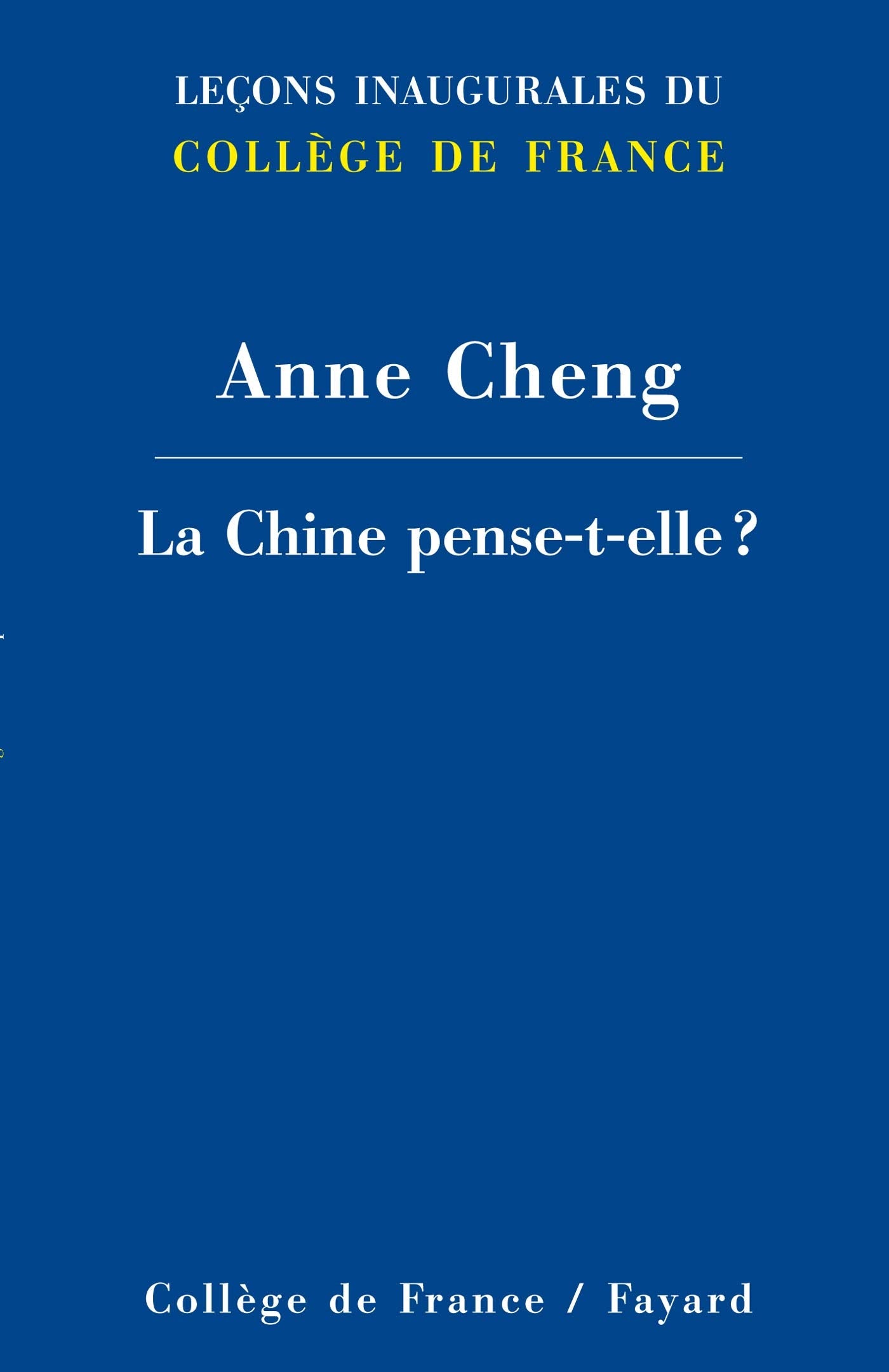 La Chine pense-t-elle ? 9782213642925