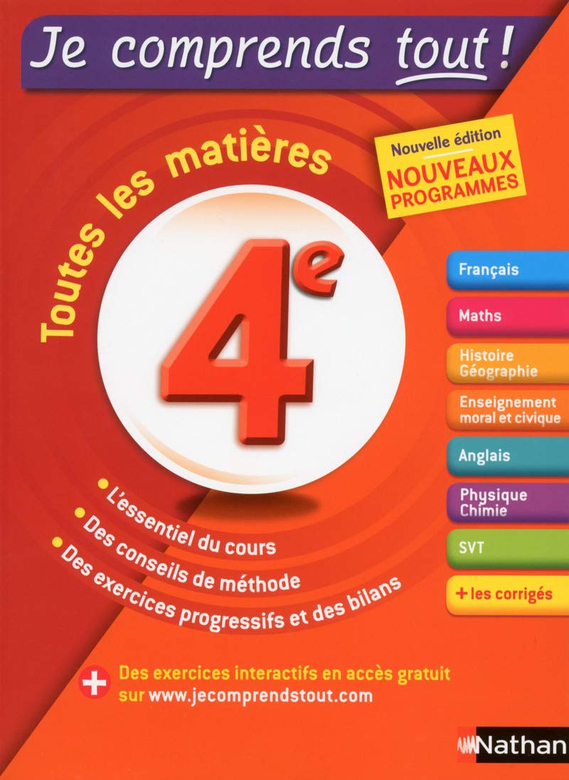 Je comprends tout - 4eme - Réviser toutes les matières pour réussir son année de 4e 9782091894805