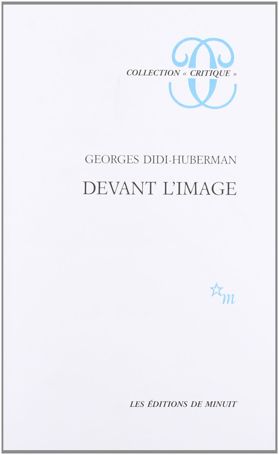Devant l'image : questions posées aux fins d'une histoire de l'art 9782707313362