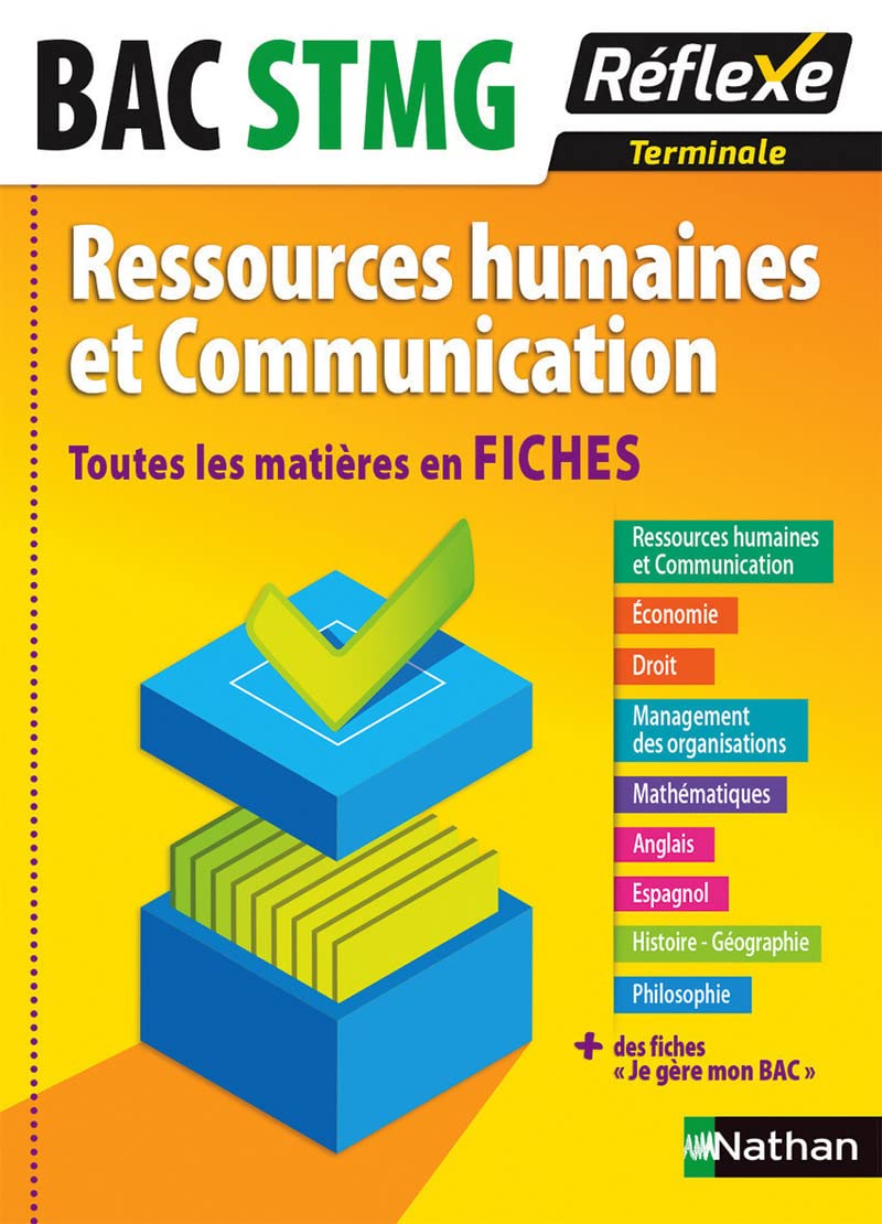 Toutes les matières en FICHES Terminale STMG - Ressources humaines et Communication 9782091639468