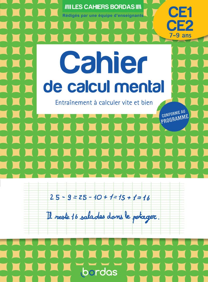 Cahier de calcul mental CE1-CE2 9782047358252