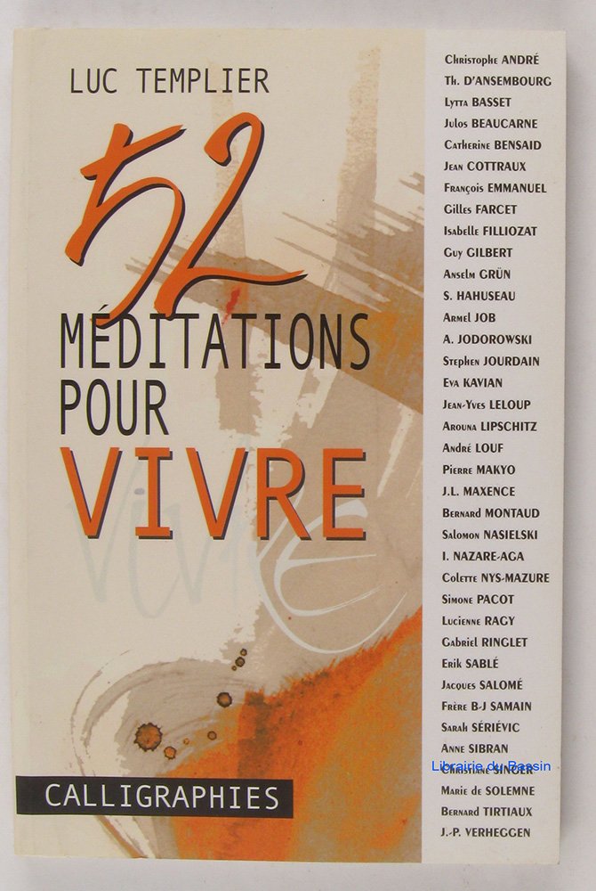 52 méditations pour vivre 9782844544049