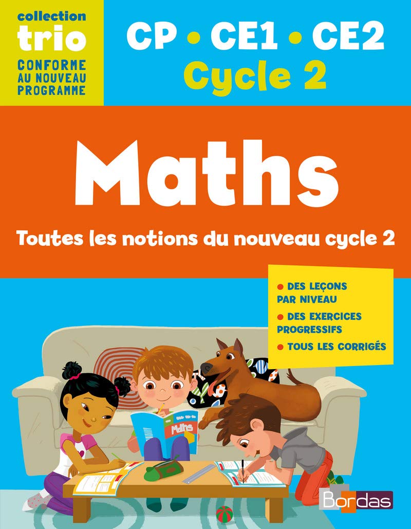 Maths CP CE1 CE2 Trio - Nouveau programme 2016 9782047354803