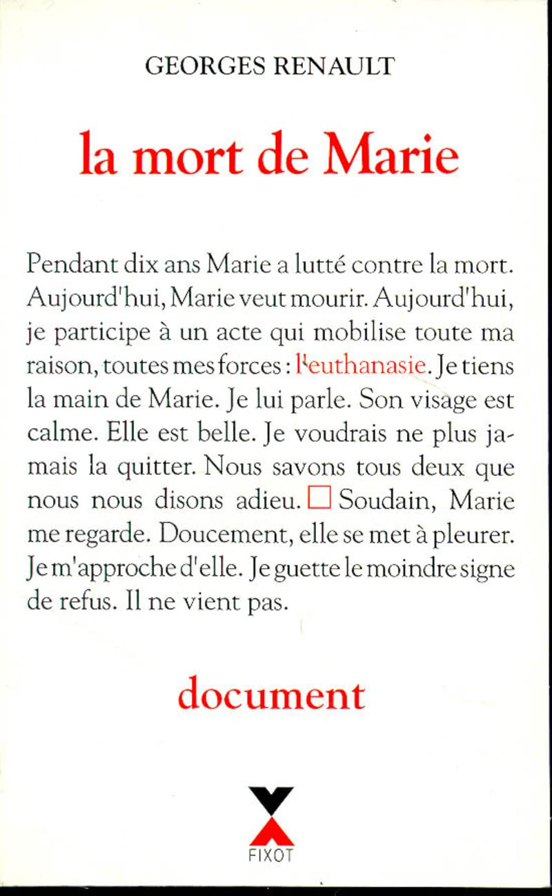 La mort de Marie 9782876451407
