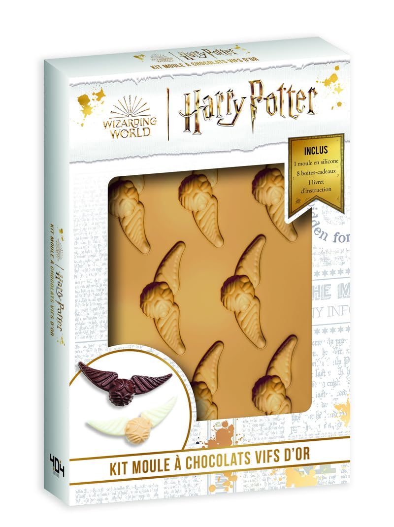 Harry Potter - Kit de pâtisserie et moules Vif d'Or - Fabrique ton Vif d'Or en chocolat ! set d'activités manuelles Harry Potter, idée cadeau parfaite pour les fans 9791032410073
