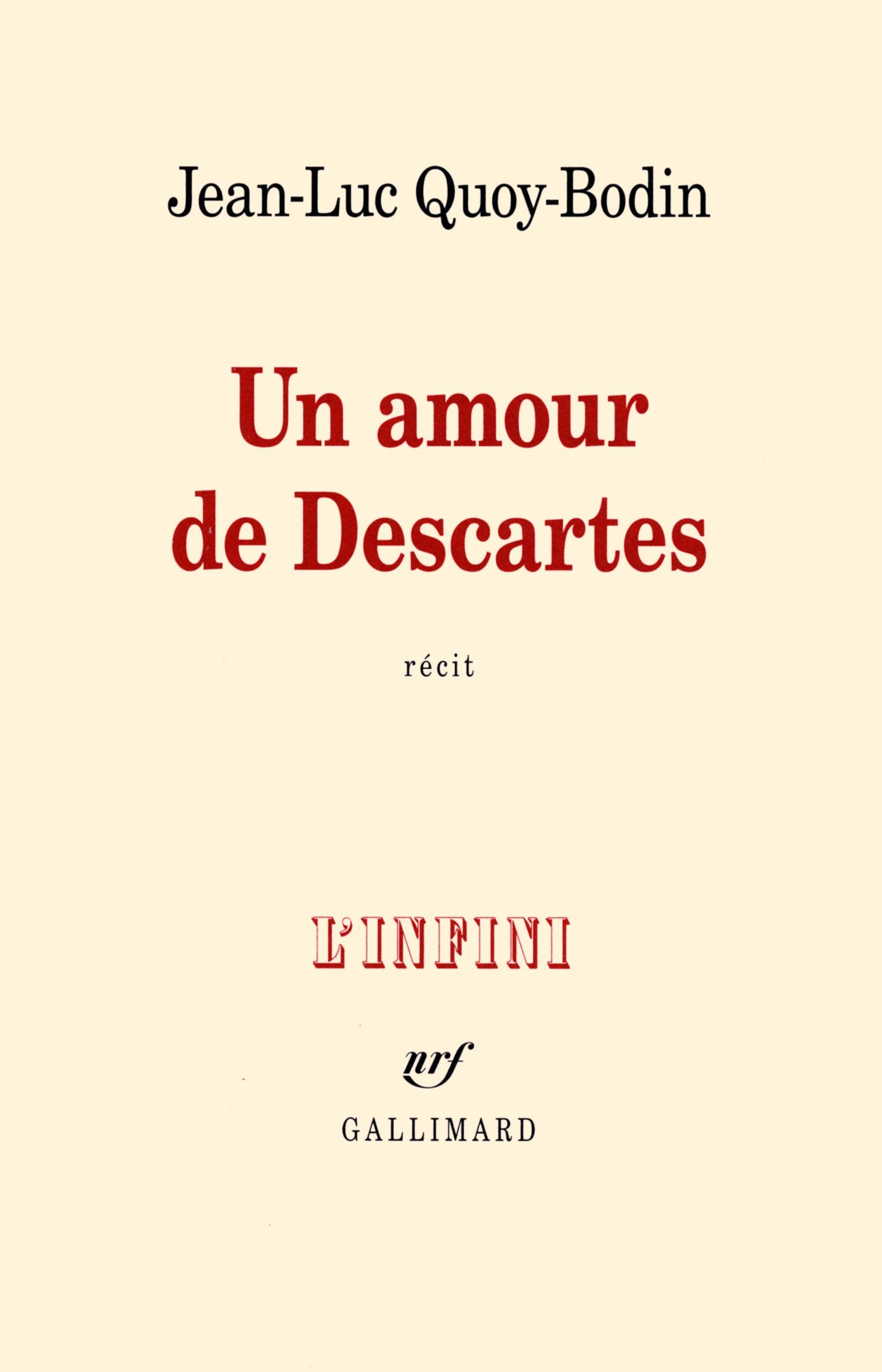 Un amour de Descartes 9782070139125