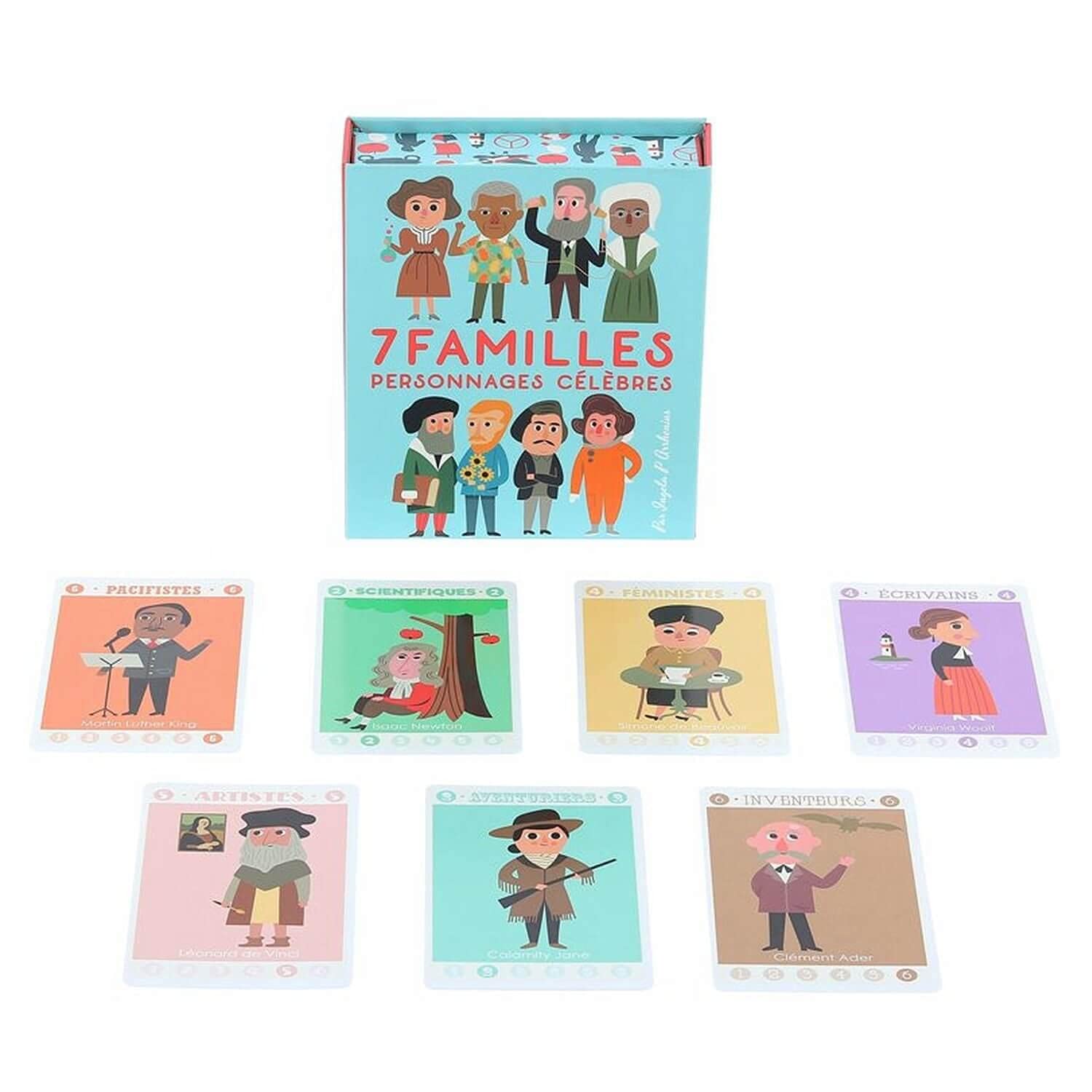 Vilac Jeu de 7 familles Personnages célèbres par Ingela P.A - Jeux de société pour Enfant - 7616 3048700076168