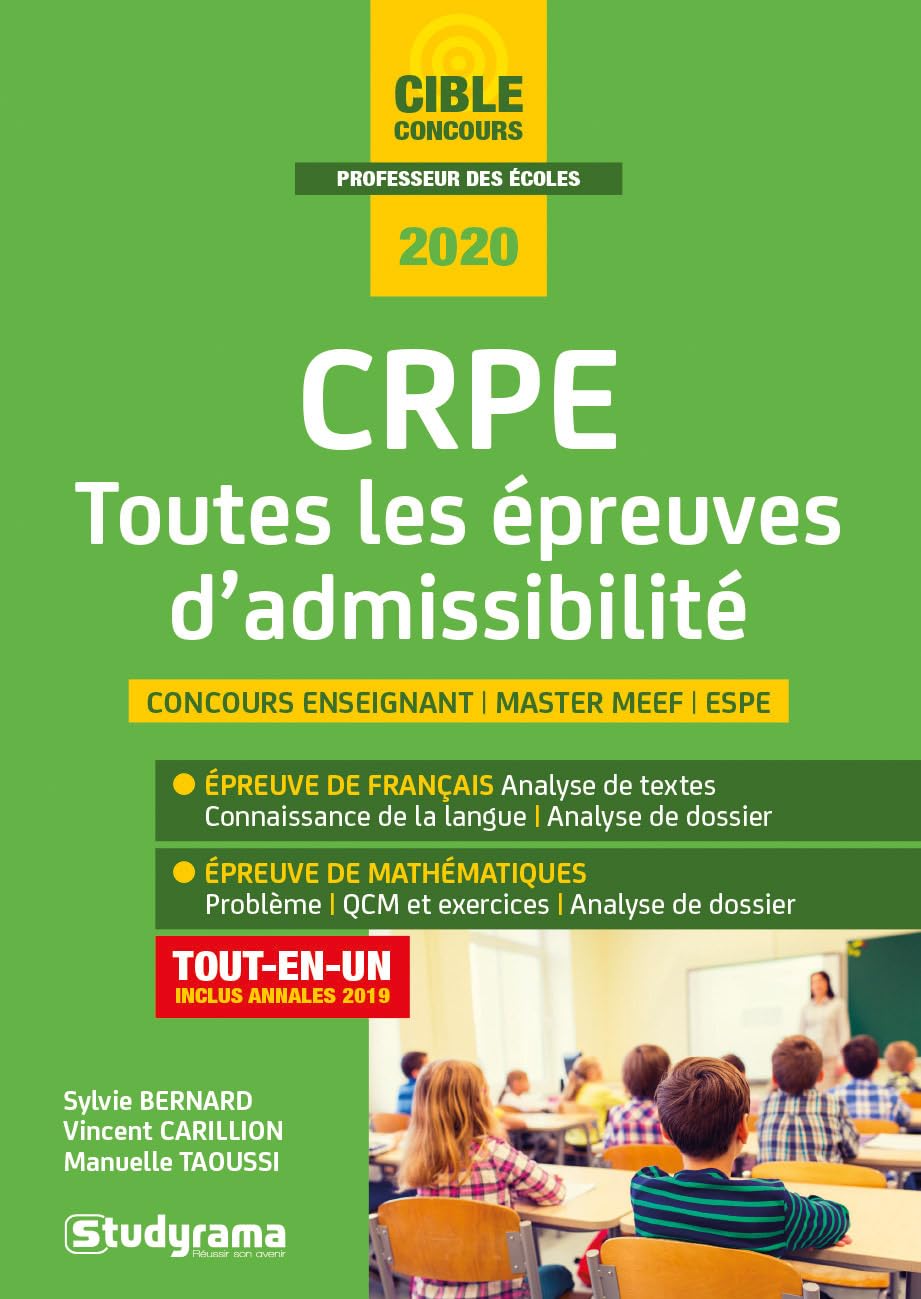 CRPE 2020 Toutes les épreuves d'admissibilité: Professeur des écoles 9782759040971