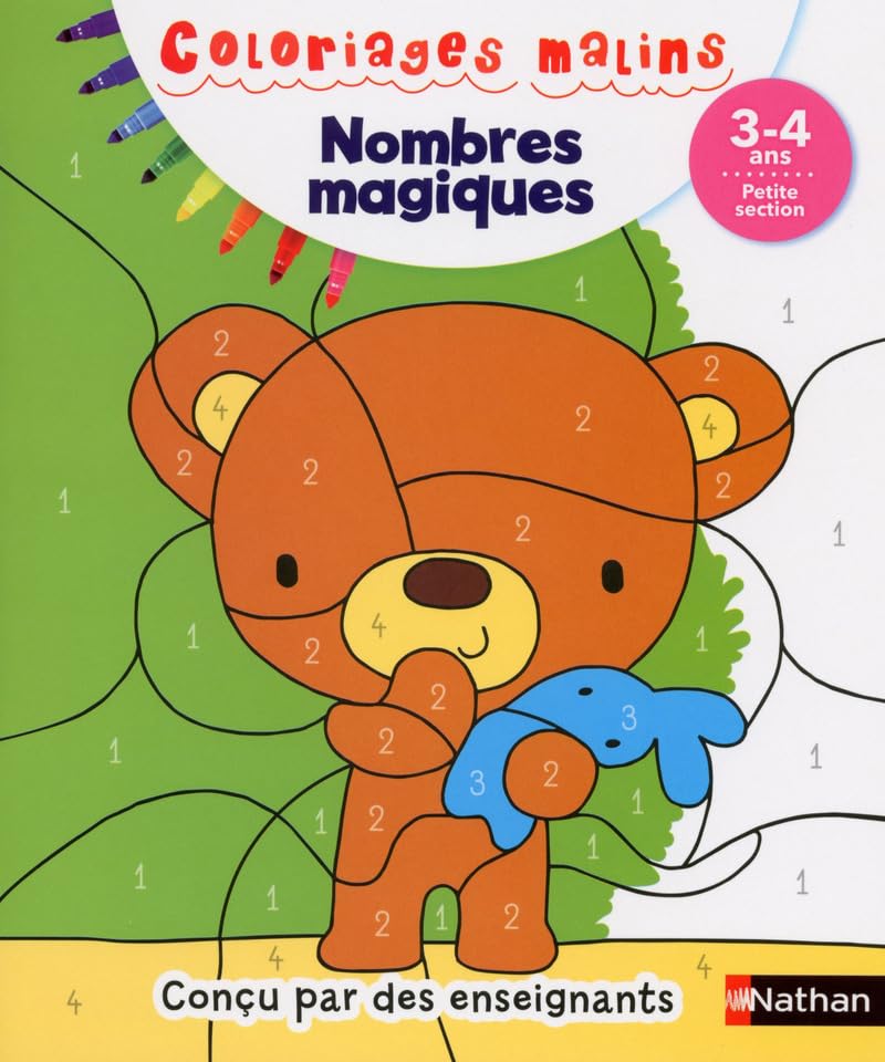 Coloriages magiques Maternelle - Pour s'entraîner à reconnaitre les nombres en coloriant - Petite Section de maternelle 3/4 ans 9782091894508