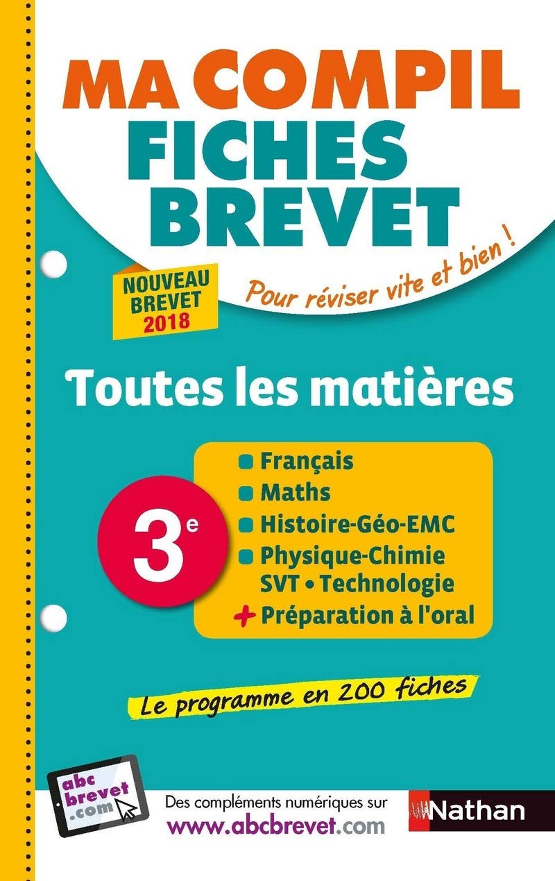 Toutes les matières 3e - Ma Compil fiches Brevet - Brevet 2022 9782091520032