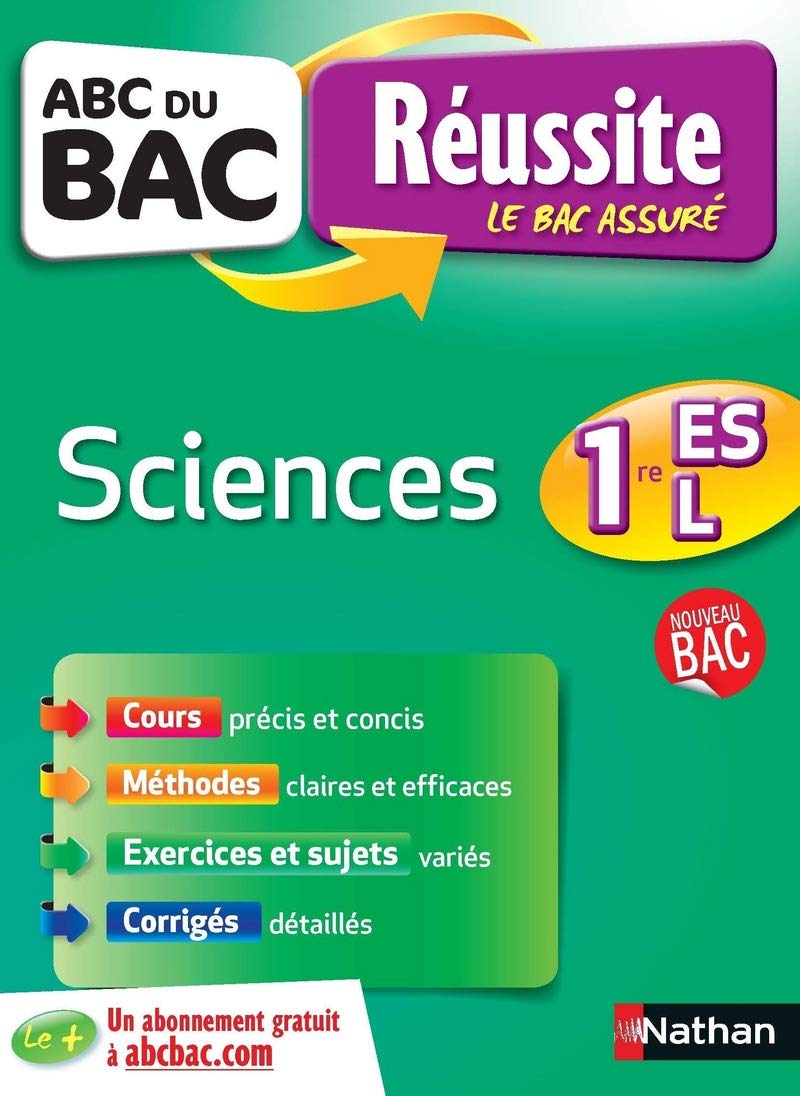 ABC du BAC Réussite Sciences 1re ES.L - Ancien programme 9782091893488