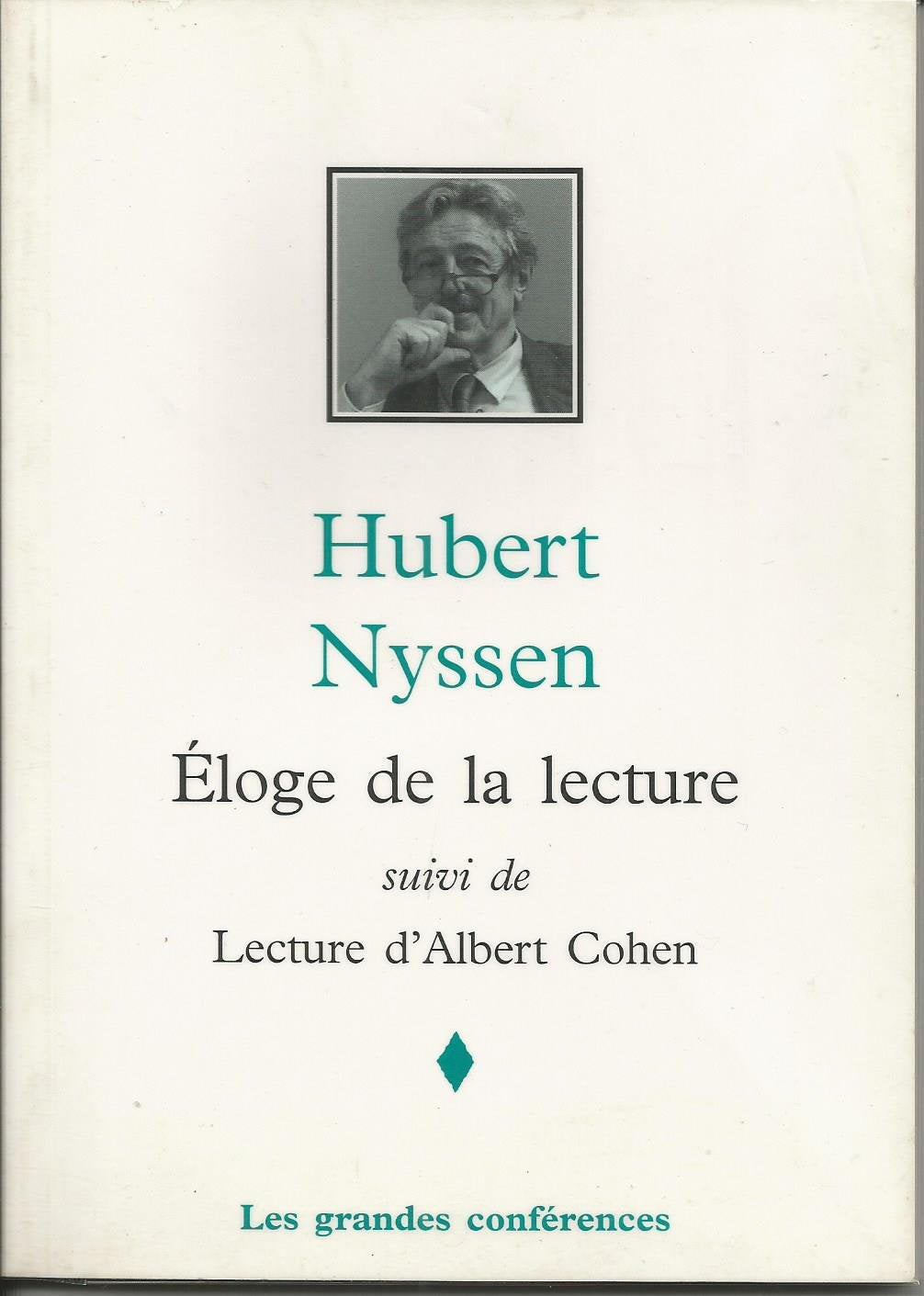 Eloge de la lecture suivi de lecture d'albert cohen 9782762119961