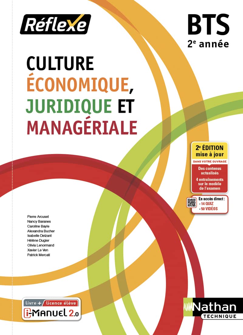 Culture économique juridique et managériale - BTS 2 (CEJM) Livre + licence élève - 2022 9782091676487